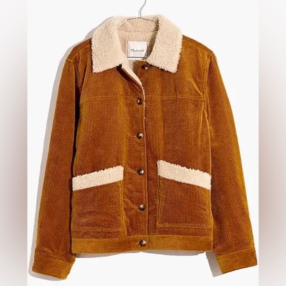 Madewell Jackets & Blazers - Sherpa Lined Corduroy Swing Chore Coat